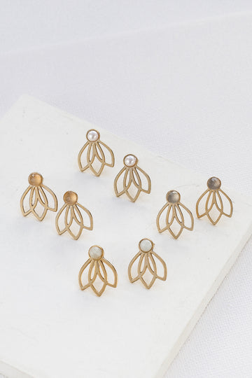 Boucles d'oreilles Lotus Post