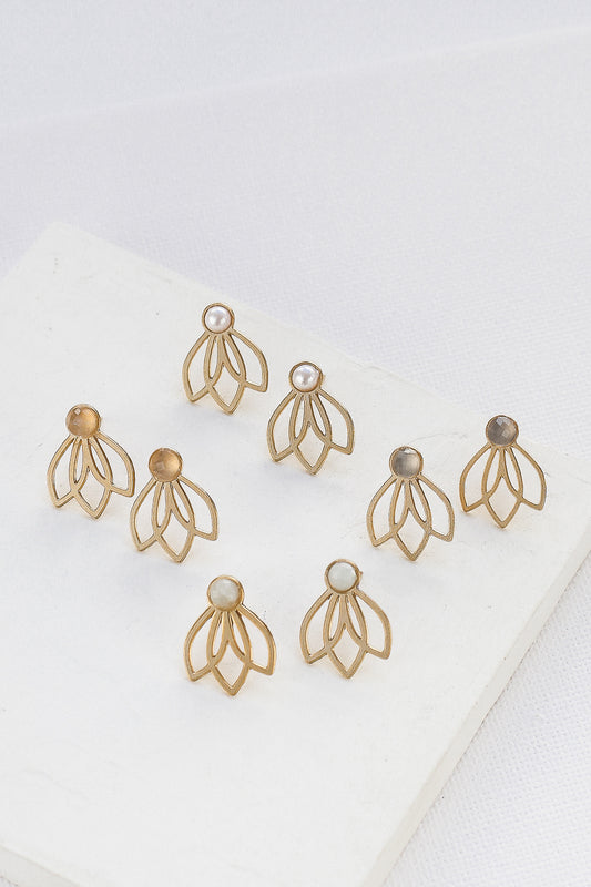 Boucles d'oreilles Lotus Post