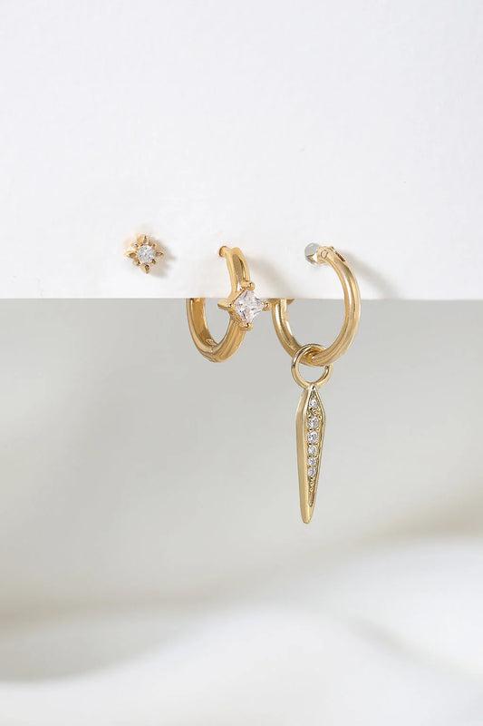 Set de boucles d'oreilles Lexy trio