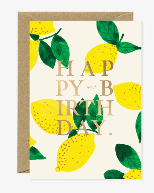 Carte postale Happy birthday lemon