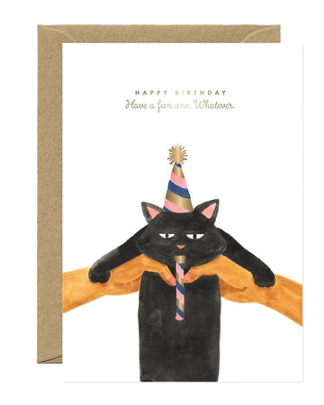 Carte postale Whatever cat birthday