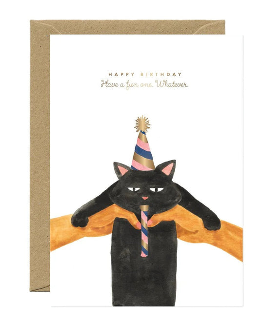 Carte postale Whatever cat birthday
