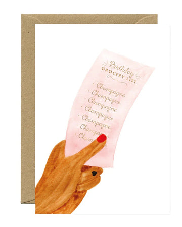 Carte postale Birthday list