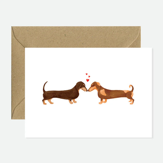 Carte postale Dachshunds Lovers