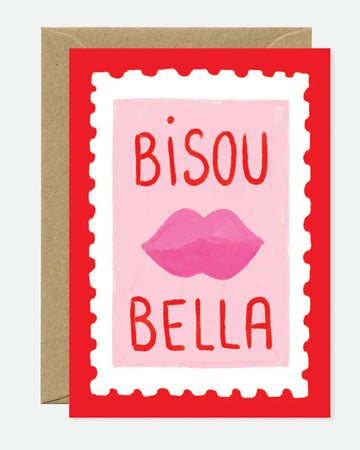 Carte postale Bisou Bella