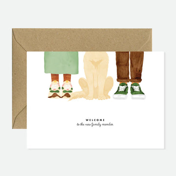 Carte postale Welcome Family Dog