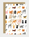 Carte postale Birthday Dogs pattern