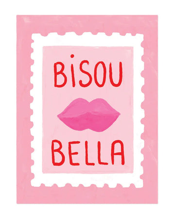 Petite affiche Bisous bella