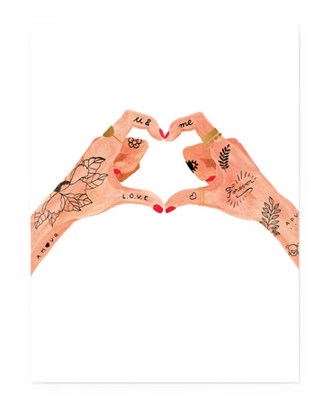 Petite affiche Hands of love