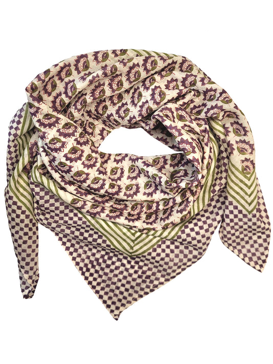 Foulard Anaya Damier - violet
