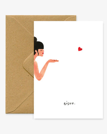 Carte postale Bisou