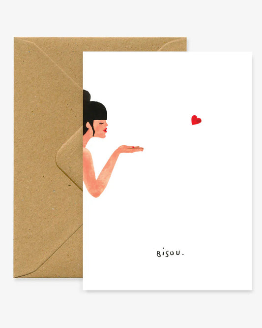 Carte postale Bisou