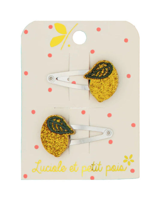Lot de 2 mini barrettes citrons