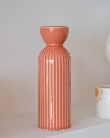 Bougeoir/vase Lus - pêche