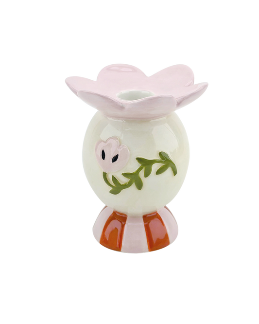 Bougeoir Fleur rose