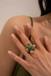 Bague Cléo - Jaspe vert