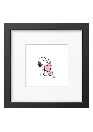 Impression encadrée Snoopy cœur