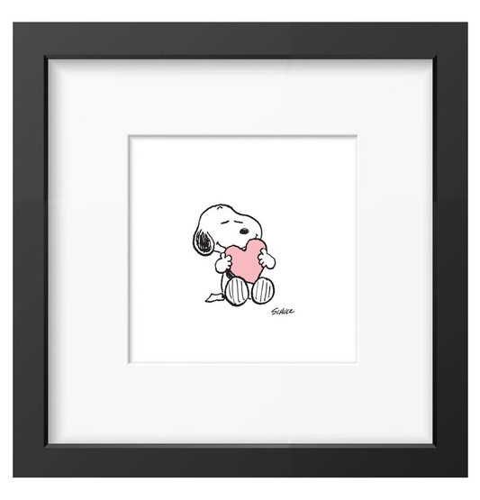 Impression encadrée Snoopy cœur