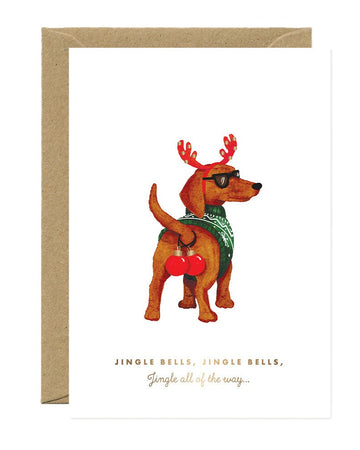 Carte postale Jingle bells dog