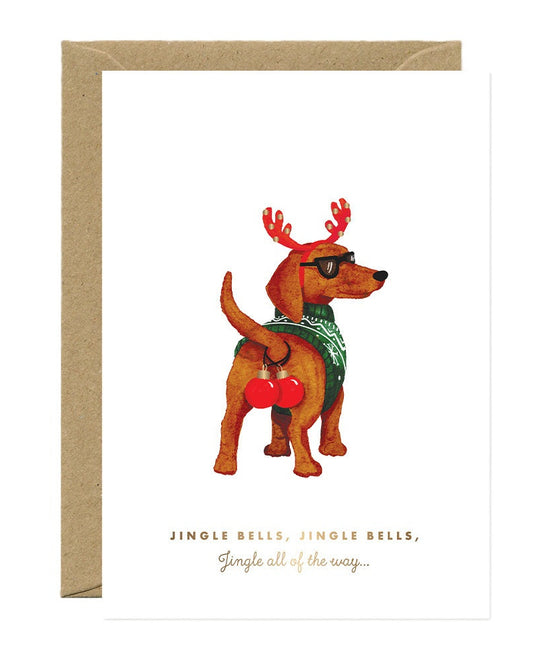 Carte postale Jingle bells dog