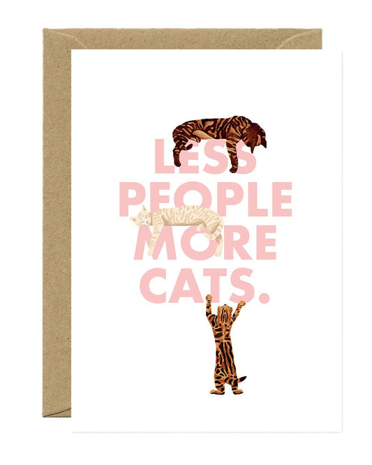 Carte postale Less people more cats
