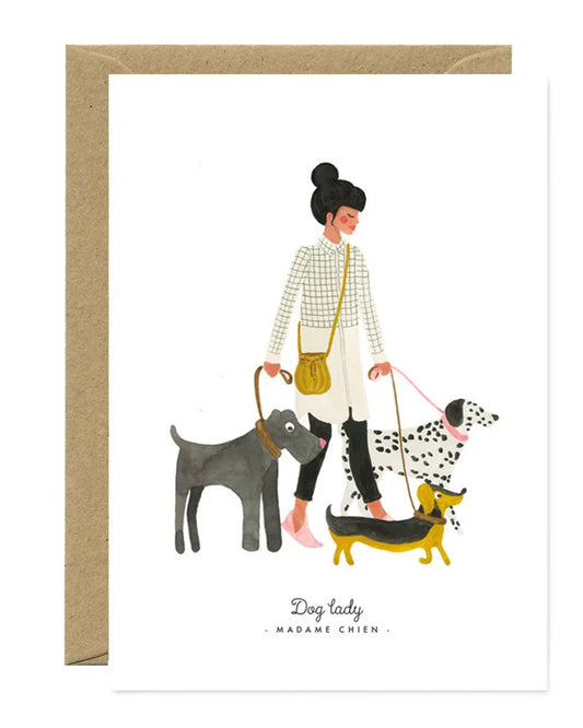 Carte postale Madame chien