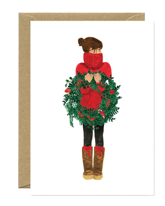 Carte postale Winter girl Crown
