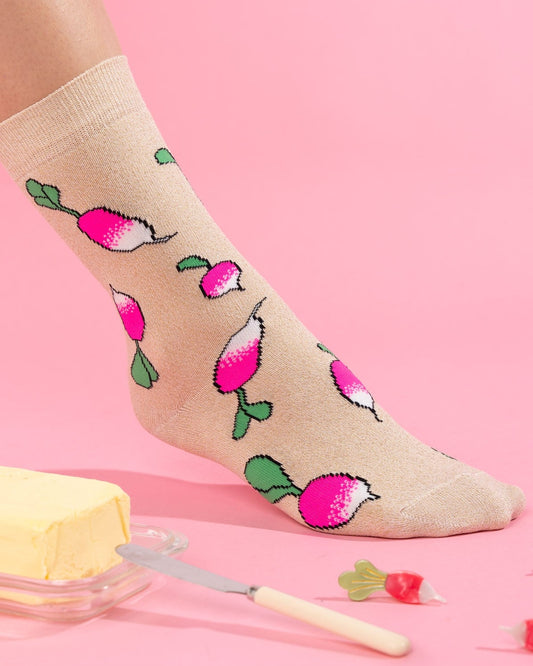 Chaussettes à paillettes Radis