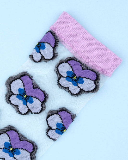 Chaussettes transparentes Pensées