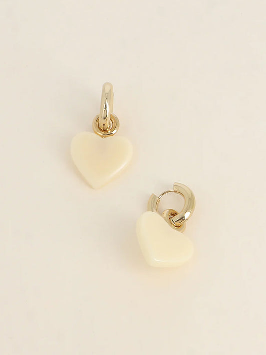 Boucles d'oreilles Chéri - beige