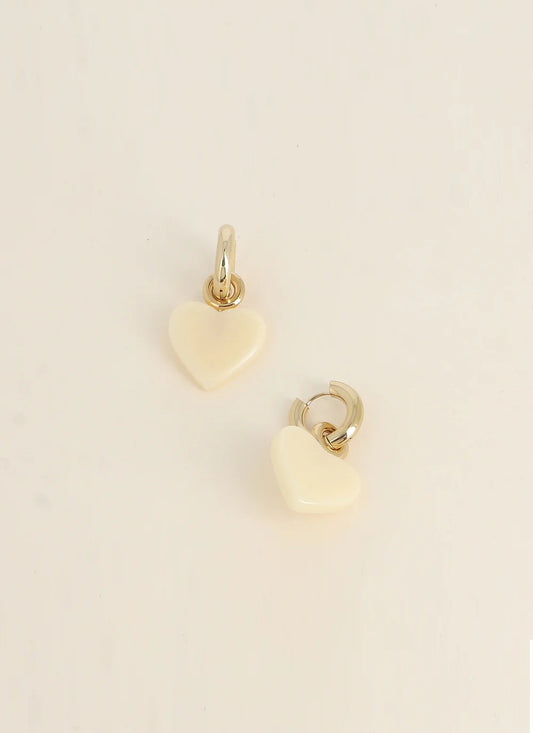 Boucles d'oreilles Chéri - beige