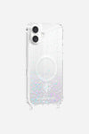 Coque paillette argent Iphone Magsafe Transparent