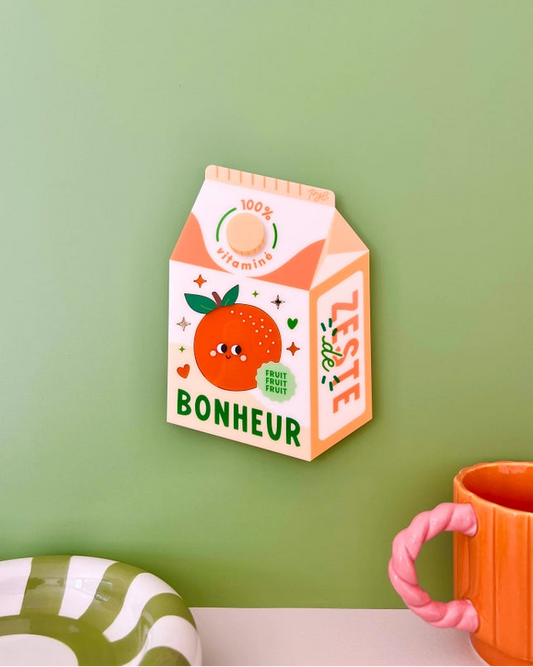 Décoration murale Brique de jus d'orange