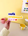 Enseigne murale Café Croissant S.V.P