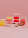Lot de 8 boîtes plastiques cœur
