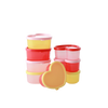 Lot de 8 boîtes plastiques cœur