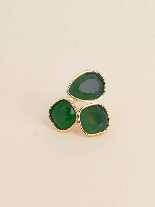 Bague Idrissa - Agate verte