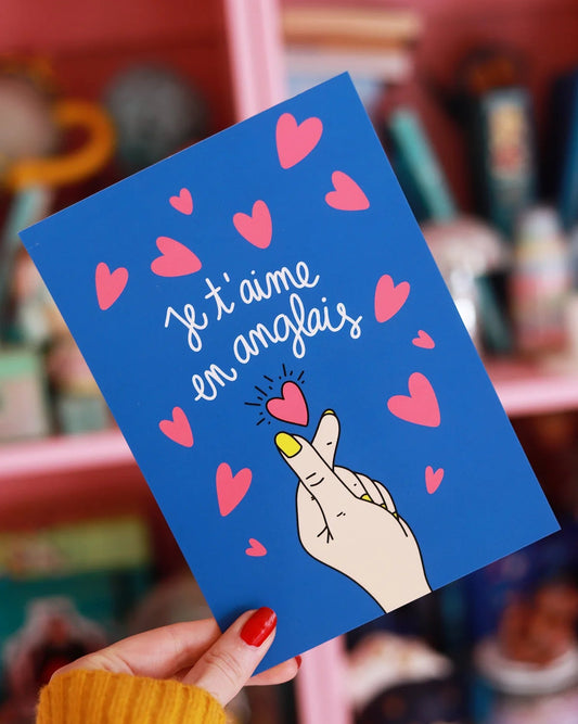 Affiche "Je t'aime en anglais" A5