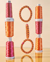 KKNEKKI Bordeaux orange glitter Stripe