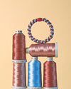KKNEKKI Rosewood seablue glitter Stripe
