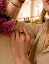 Bague Kahni - Agate verte