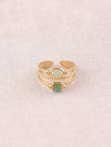 Bague Lunatéssa Aventurine, jaspe vert