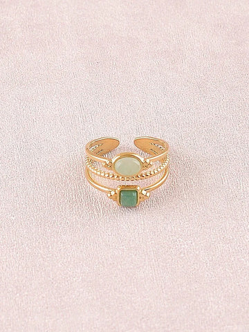 Bague Lunatéssa Aventurine, jaspe vert