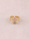 Bague Lunatéssa Quartz fraise, labradorite