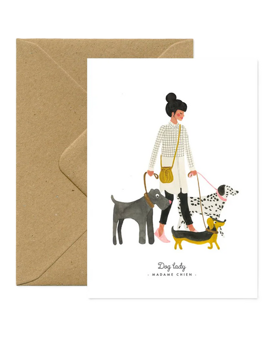 Carte postale Madame chien