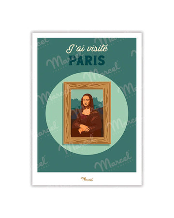 Carte Postale  J'ai visité Paris