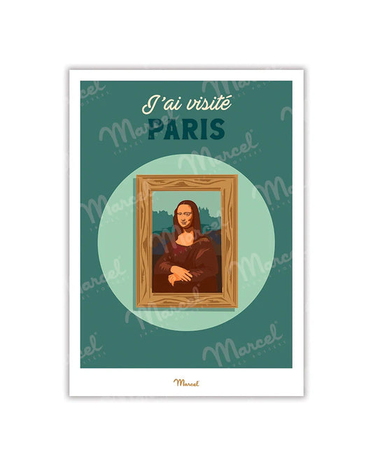 Carte Postale  J'ai visité Paris