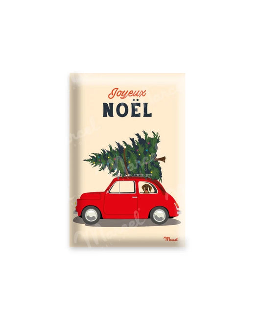 Magnet Voiture et Sapin de Noël