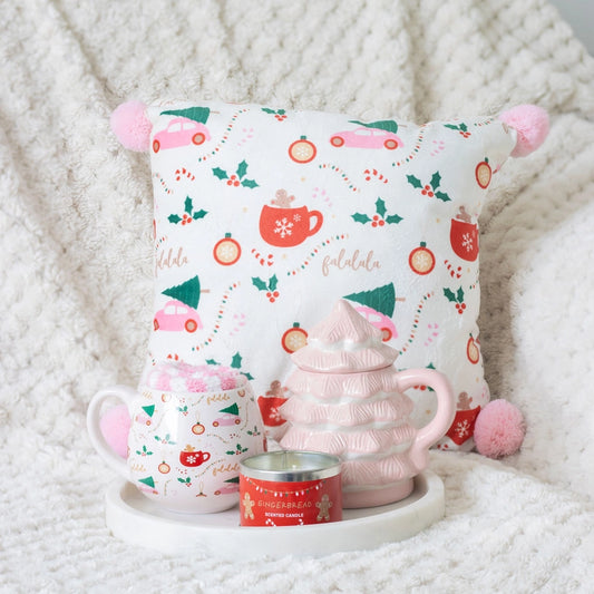 Mug Sapin de Noël rose