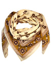 Foulard Riya - moutarde et bordeaux